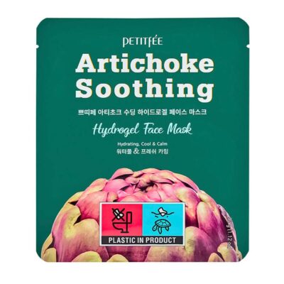 petitfee artichoke soothing hydrogel face mask 32g