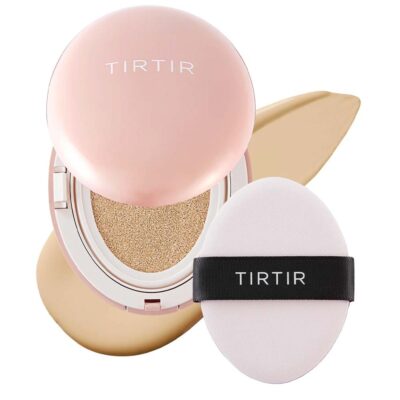 tirtir mask fit all cover pink cushion 21w natural ivory 18g light shade with neutral undertones