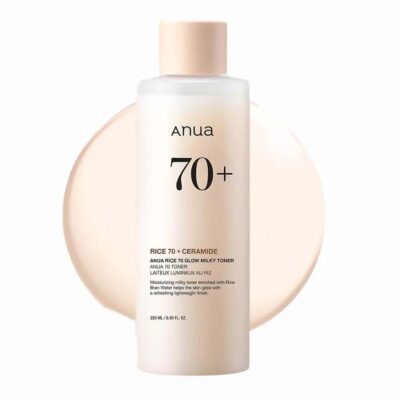 anua rice 70 illuminating milky tonic 250ml anua